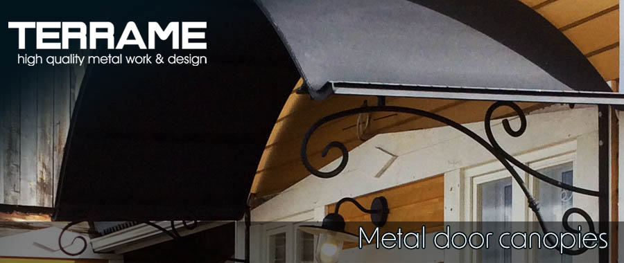 Metal door canopies