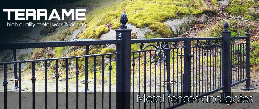 Metal fences and gates