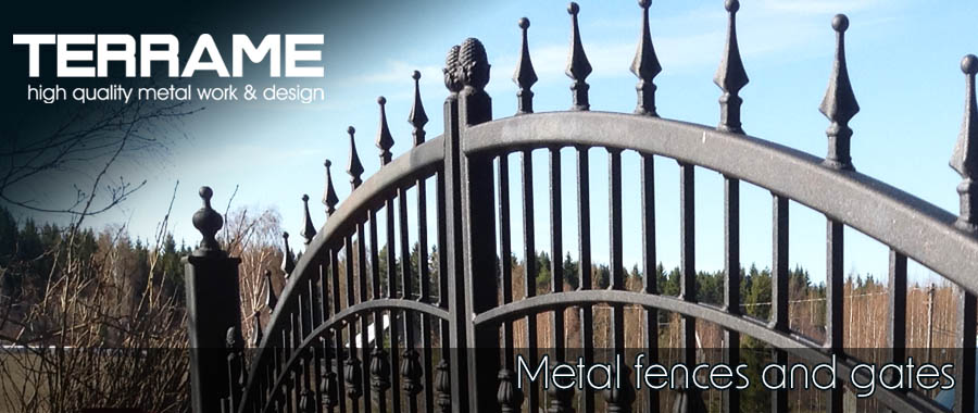 Metal fences and gates